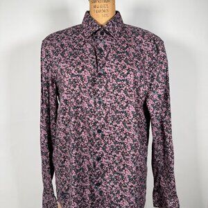 Vintage John Lennon Flower Pattern Button Up Shirt